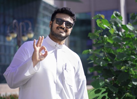 A handsome young man (college student) from Saudi Arabia